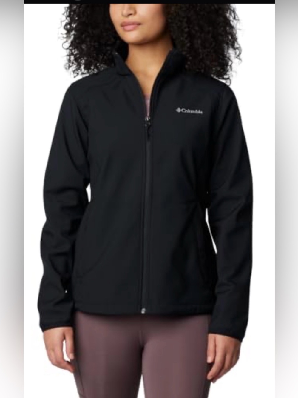 Columbia Women's Black Softshell Jacket - Lightweight Windbreaker size L